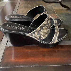 Italian shoemaker wedge sandals